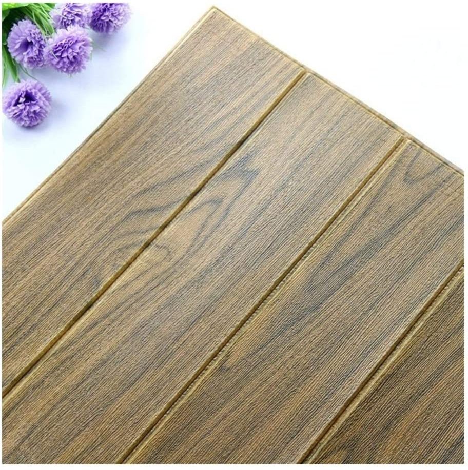 Grey Wood Decorative Foam Wall Panels Peel and Stick Self-Adhesive Wallpaper for Living Room wallpapers/wall coating