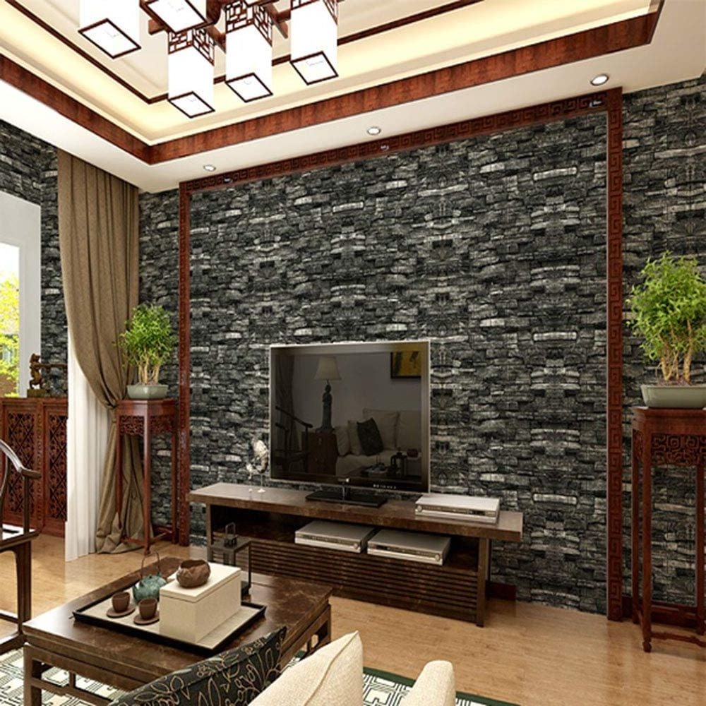 3D Brick Wall Stickers Self-Adhesive Panel Decal PE Wallpaper Peel and Stick Wall Panels for TV Walls