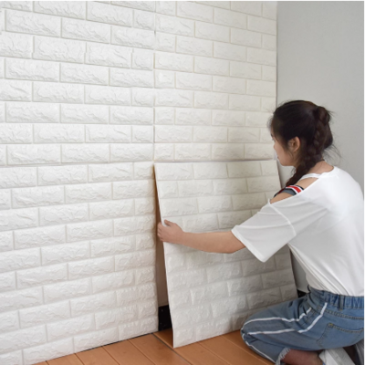 Self adhesive Waterproof TV Background Brick Wallpapers 3D Wall Sticker Living Room Wallpaper Mural Bedroom 130pcs 1 Carton