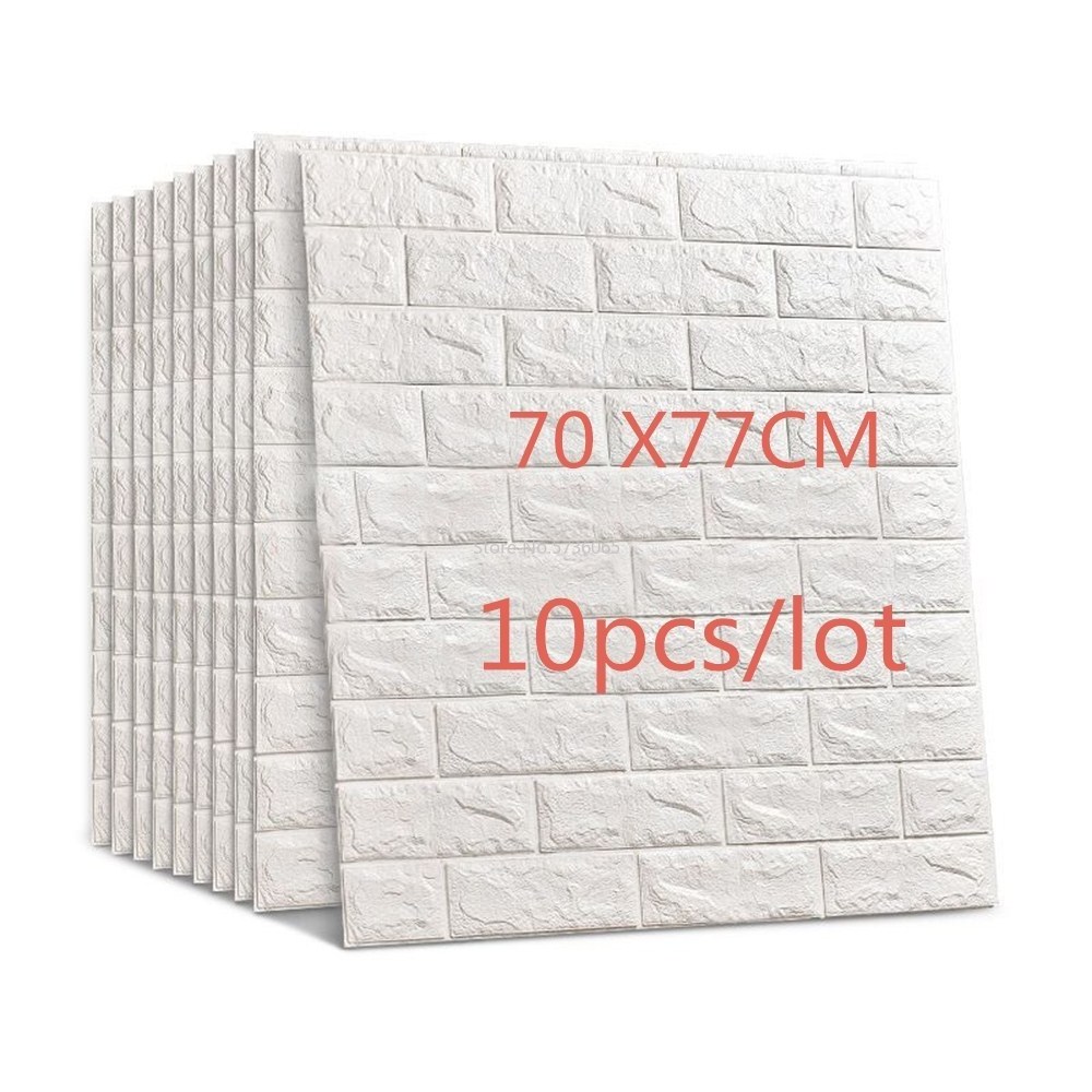 NEW 3D Brick Wall Stickers Wallpaper Decor Foam Waterproof Wall Covering Wallpaper for Kids Living Room DIY Background