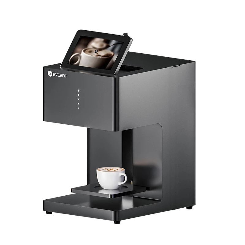 Stand along latte coffee art DIY printing machine stencil 3d food printer for cake cookies drinks with edible tri-color ink