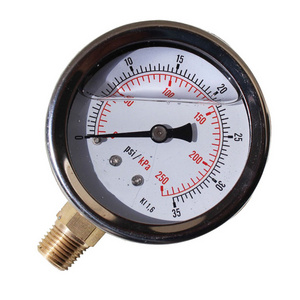 HUBEN WIKA stainless steel pressure gauge with brass fitting high quality pressure gauge