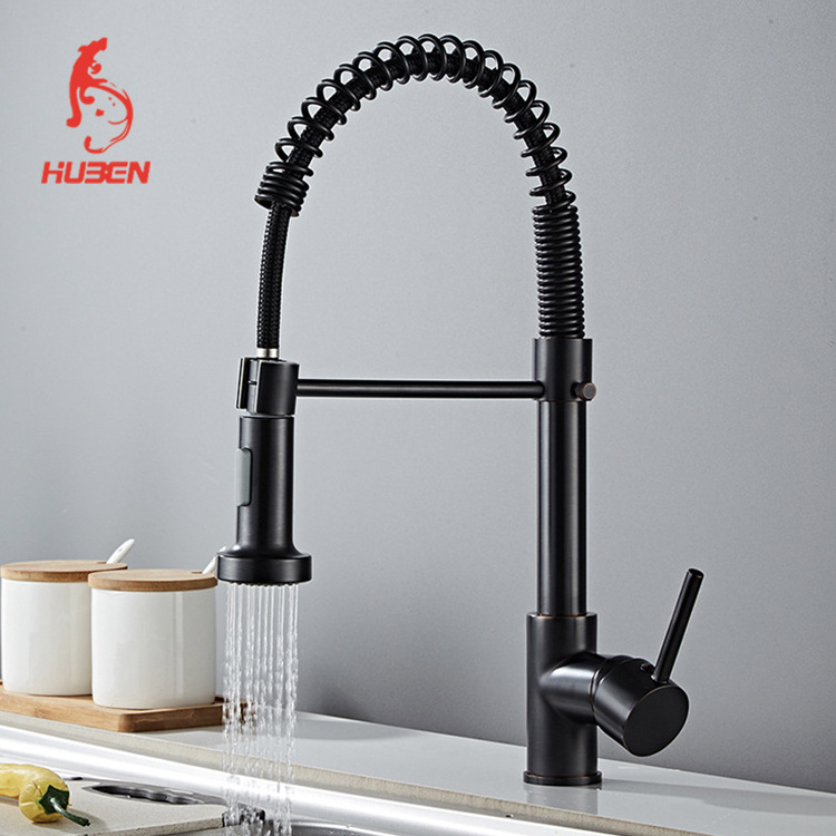 Kitchen Sink Faucets with Pull Down Sprayer Single Vintagehigh Arc Brutullenickel Kitchen Faucet,single Level Brass CLASSIC