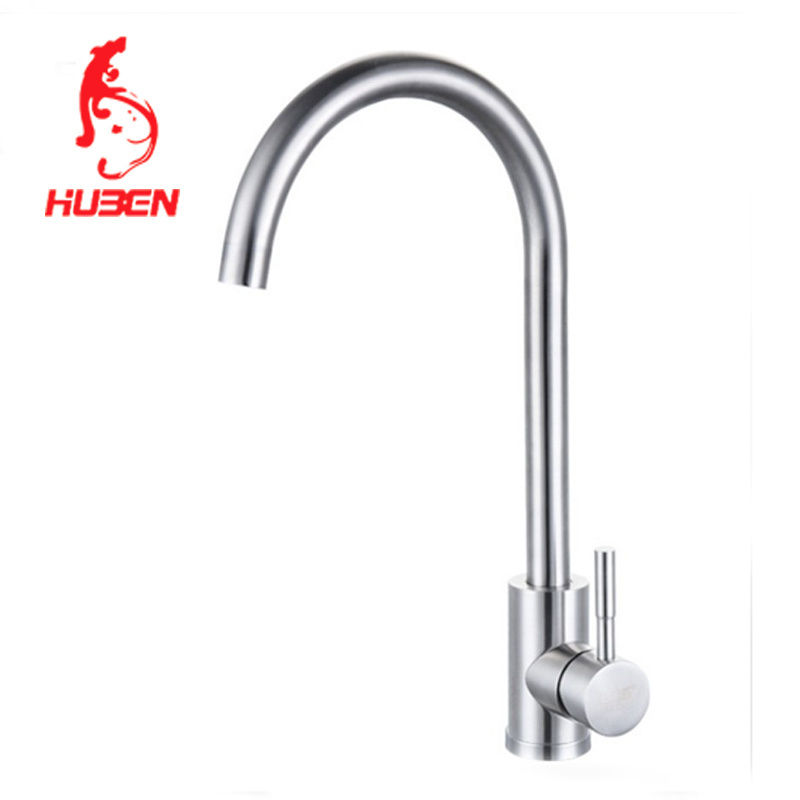 High Quality Sanitary Ware Stainless Steel Hot and Cold Single Handle Deck Mounted Sink Water Mixer  Faucet Kitchen sink Faucet