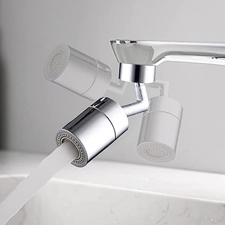 Saving Universal Splash Filter Faucet Multi-function Sprayer Head Kitchen Faucet 720 Degrees Rotating Faucet Sliver Modern HUBEN