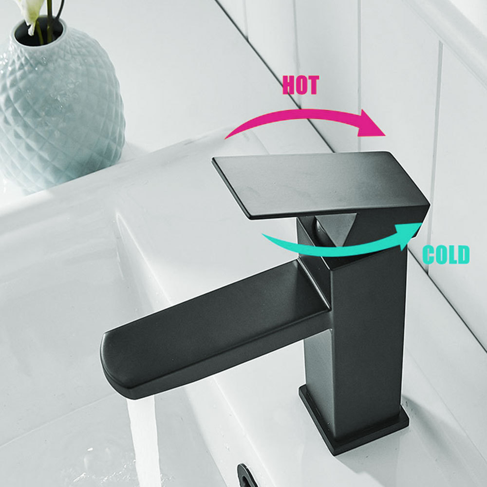 Low Price Factory Direct Sale Stainless Steel Bathroom Faucets Mixers  Black Basin Faucet For Bathroom