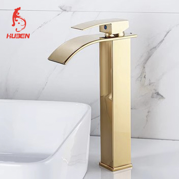 basin waterfall faucet bathroom with hot and cold faucet square faucet accessories