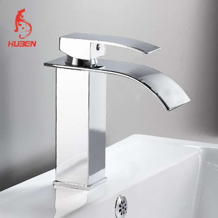 basin waterfall faucet bathroom with hot and cold faucet square faucet accessories