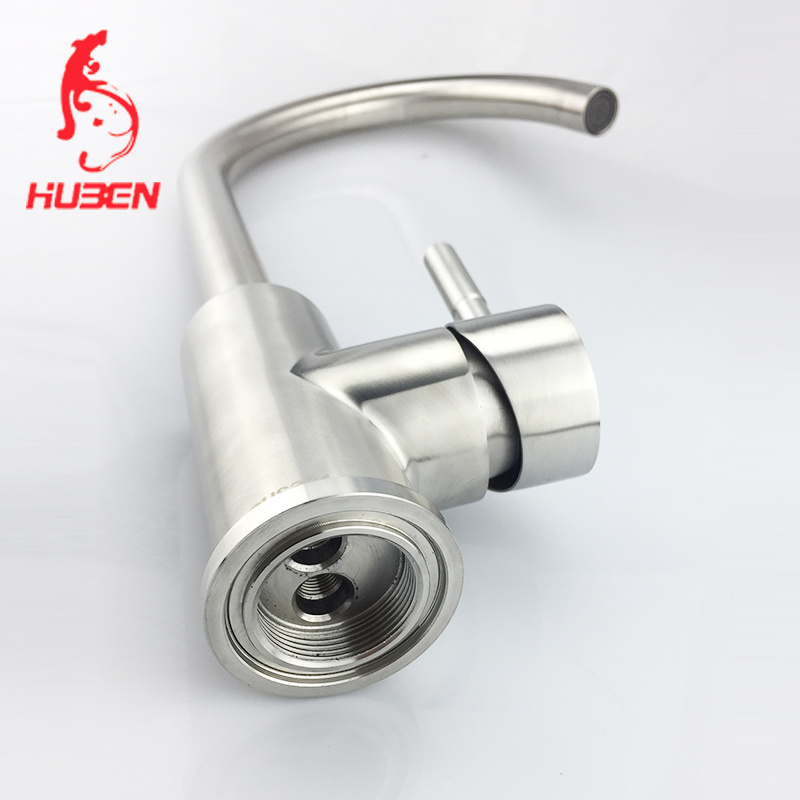 High Quality Sanitary Ware Stainless Steel Hot and Cold Single Handle Deck Mounted Sink Water Mixer  Faucet Kitchen sink Faucet