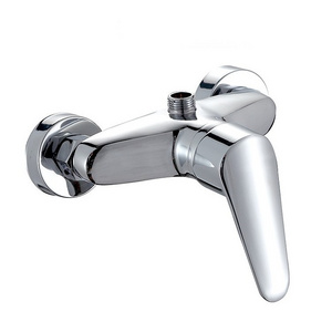 Chrome wall mounted bathroom fittings bath shower faucet hot and cold single handle shower mixer taps