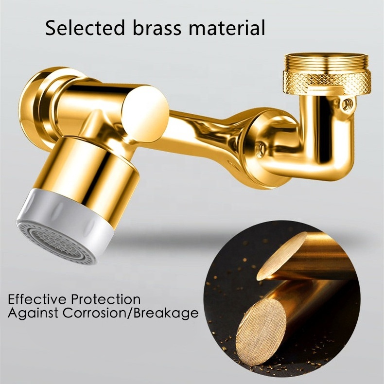 New Arrival Universal Splash Filter Faucet Multi-function Sprayer Head Kitchen Faucet 1080 Degrees Rotating Faucet Head 10 Brass