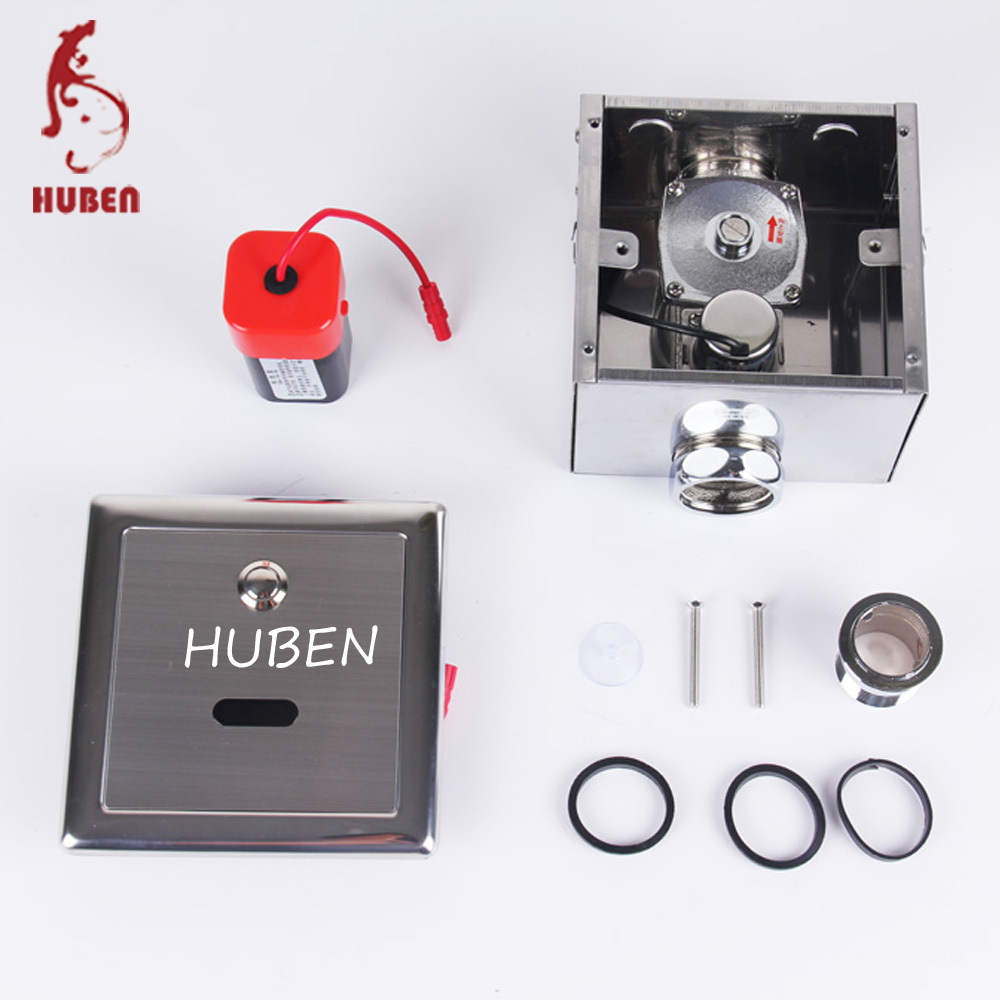 Push button flush valve automatic infrared sensor operated toilet flusher