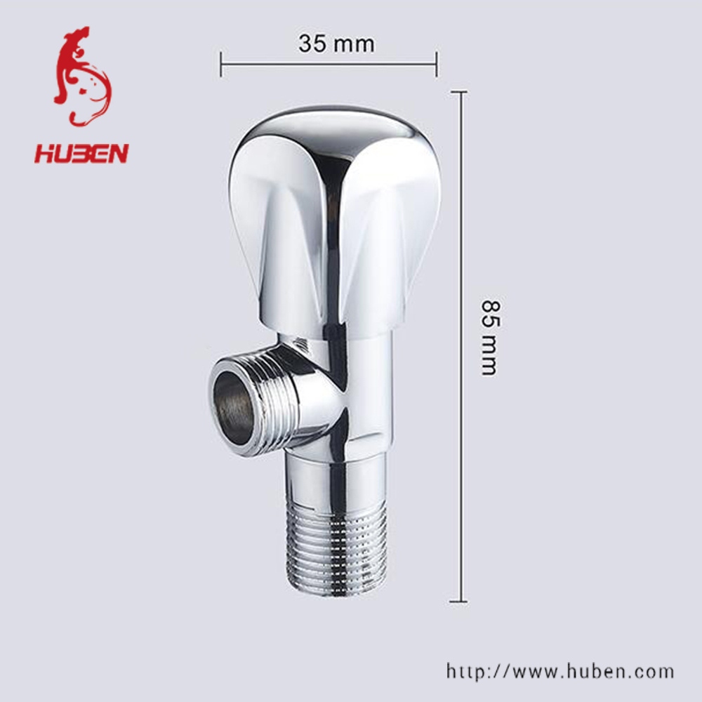 Chrome plated high quality bathroom angle stop valve