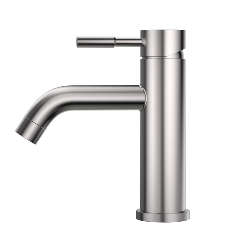 Stainless steel 304 Single Handle hot and cold tap Bathroom Lavatory Vanity Vessel  Brushed Nickel basin Faucets