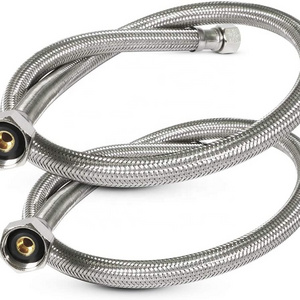 high quality hot water stainless steel wire braided flexible kitchen faucet hose