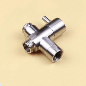 T-Valve Adapter 3 Way Shut off Valve Bidet Water Diverter for Handheld Bidet toilet sprayer Faucet Tee Connector