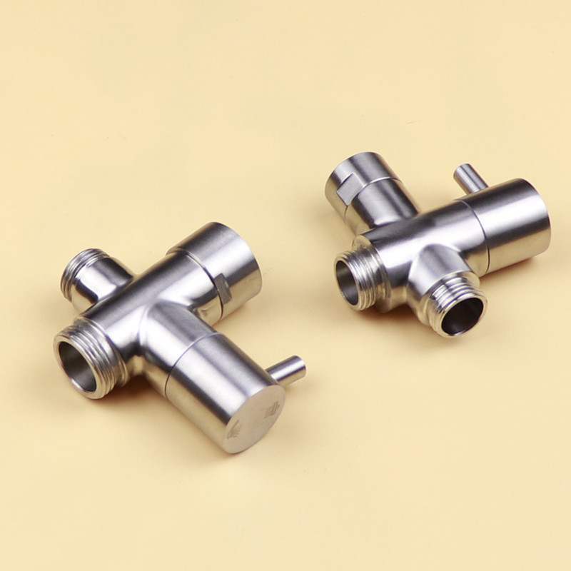 T-Valve Adapter 3 Way Shut off Valve Bidet Water Diverter for Handheld Bidet toilet sprayer Faucet Tee Connector