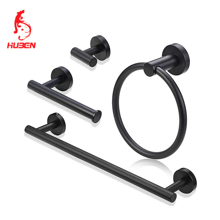 Bathroom fittings toilet accessories Bathroom Accessory luxury bath hardware sets black hotel Bathroom Accessories Set 6 piece