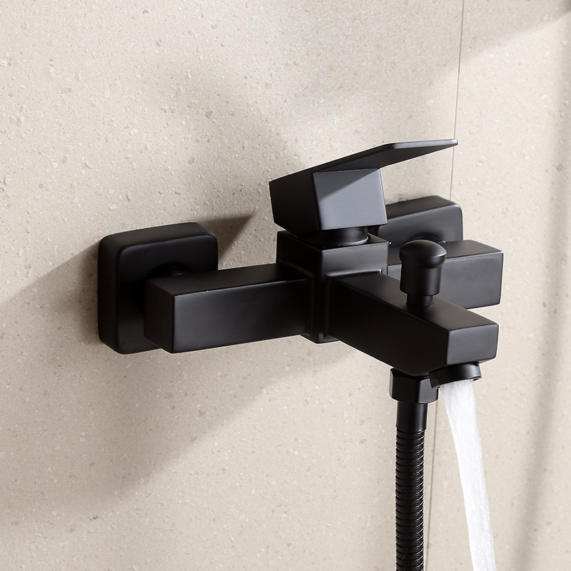 New design BLACK Bathroom Bathtub Faucet Bath Tub Filler Taps with Hand shower