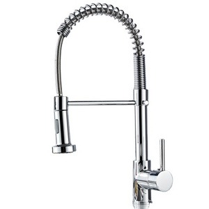 Kitchen Sink Faucets with Pull Down Sprayer Single Vintagehigh Arc Brutullenickel Kitchen Faucet,single Level Brass CLASSIC