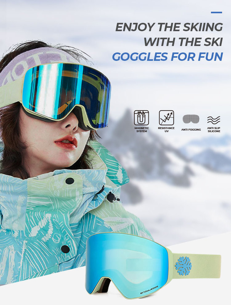 OEM Factory Custom UV400 Ski Goggles Magnetic Outdoor Skiing Mask Glasses Protect Soft Snow Goggles BestSuppliers