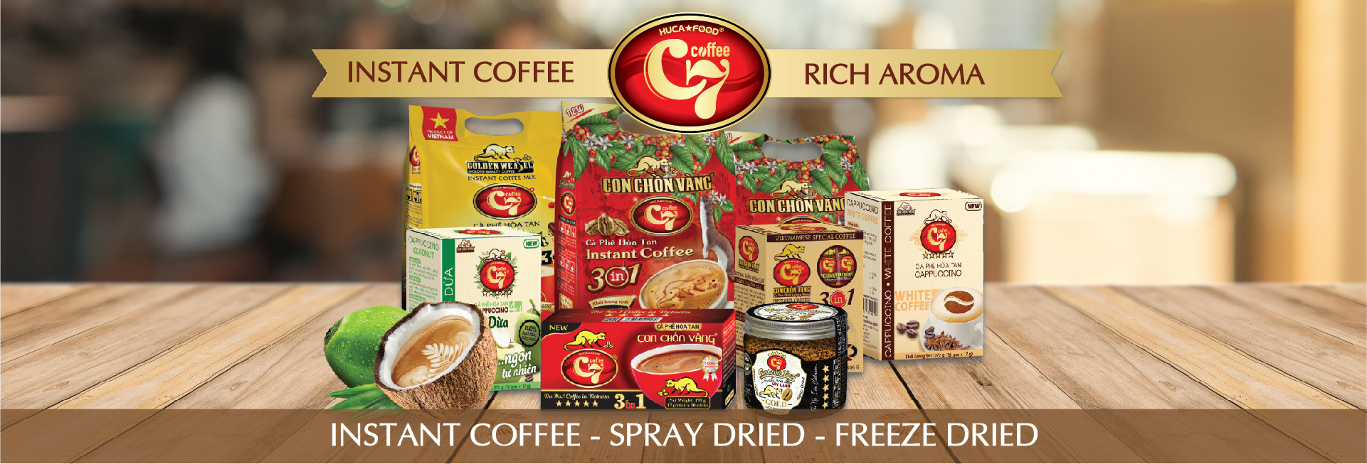 Instant 4 in 1, White Coffee, Cappuccino, Wholesale , OEM, ODM, Original Vietnam