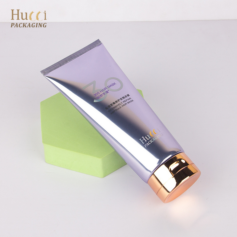 Big 250ml 300ml Hair Container Body Cream Skincare Lotion Soft Plastic Shampoo Tube Packaging Rose Gold Flip Cap Cosmetic Tube