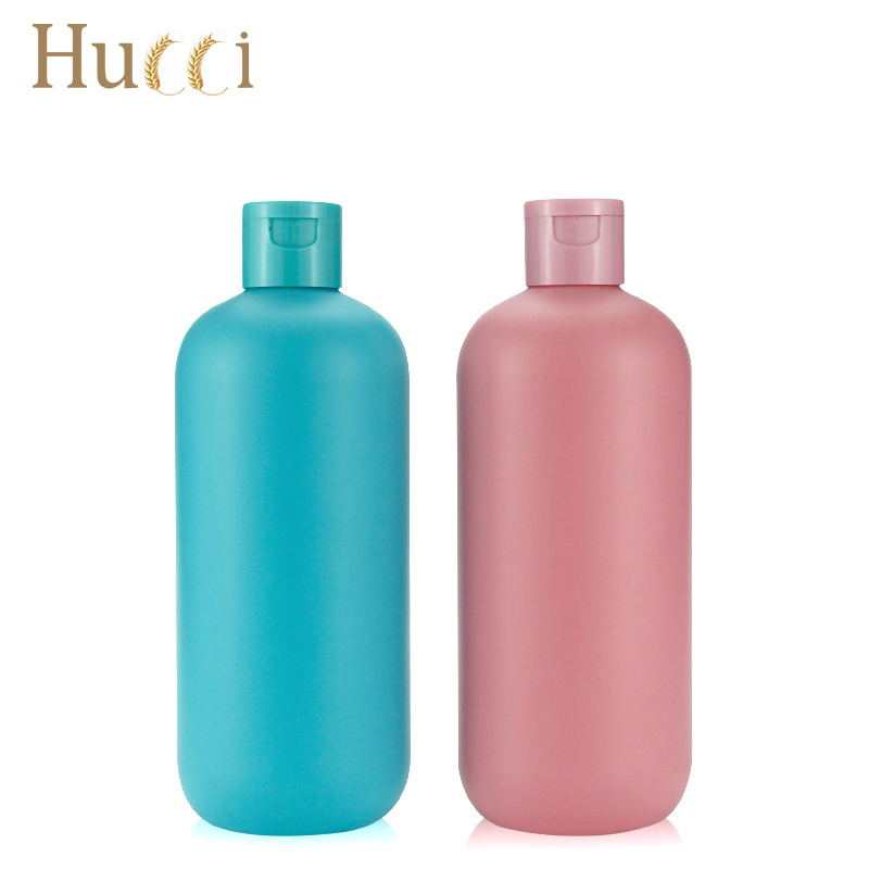 Custom color printing 350ml HDPE Shower Gel Empty Bottle Beauty Shampoo Cosmetic Skincare Packing