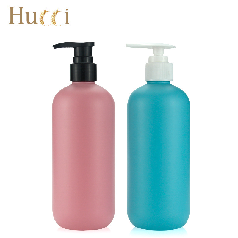 Custom color printing 350ml HDPE Shower Gel Empty Bottle Beauty Shampoo Cosmetic Skincare Packing