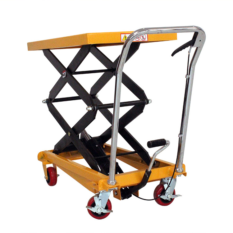 Can customize 200kg 500kg 1 ton mobile lifting platform truck hydraulic lifting table