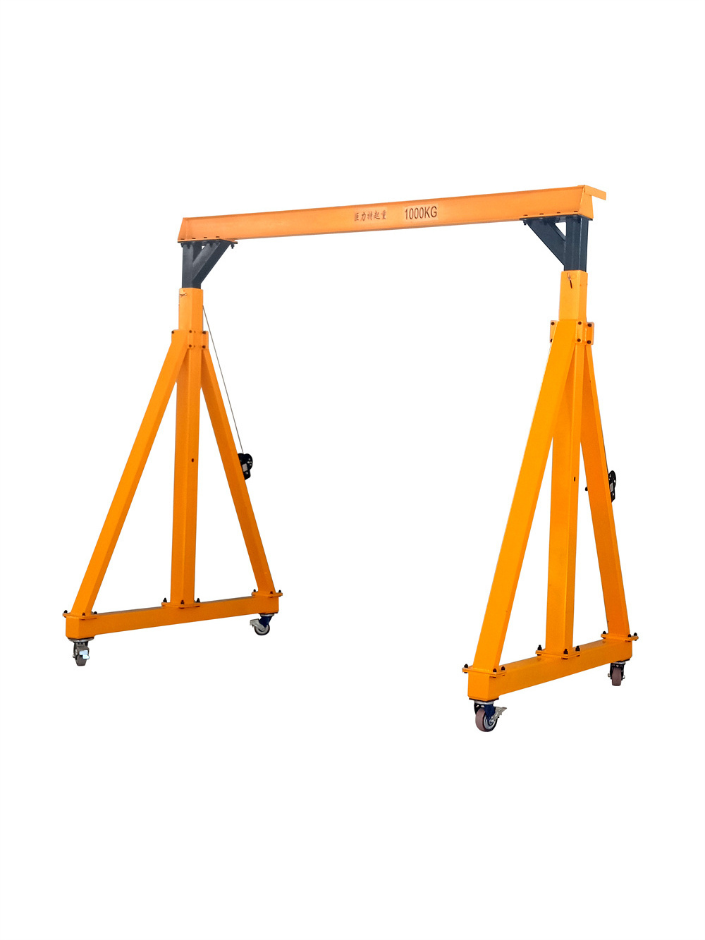 Multifunctional Portable Adjustable Legs 2 Tons Customized Mobile Single Girder Beam Gantry Crane