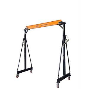 Multifunctional Portable Adjustable Legs 2 Tons Customized Mobile Single Girder Beam Gantry Crane