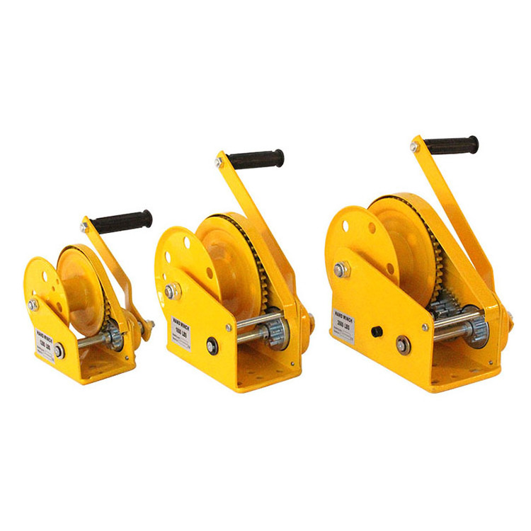 High Quality Manual Winch 1200LBS 1800LBS 2600LBS portable self locking hand winch with rope