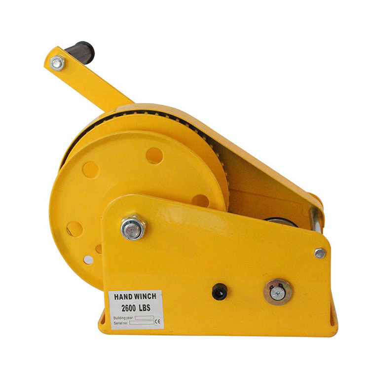 High Quality Manual Winch 1200LBS 1800LBS 2600LBS portable self locking hand winch with rope