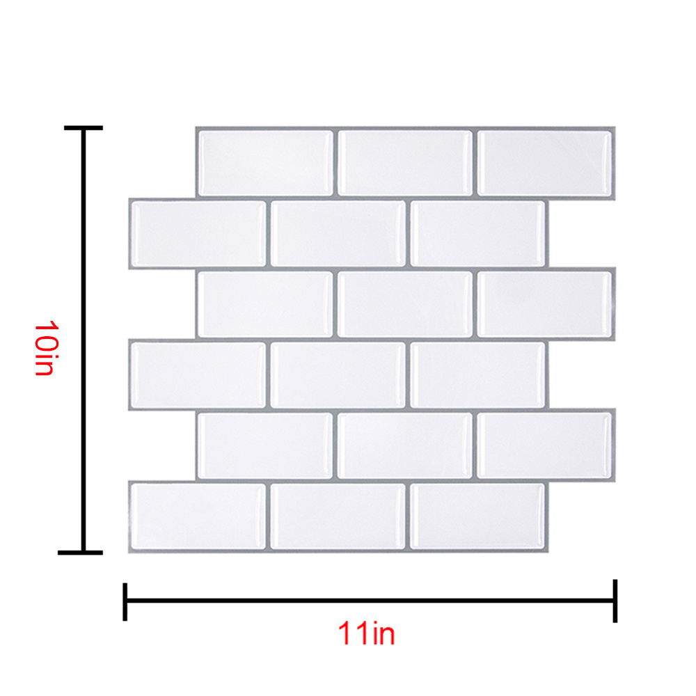 3D Vinyl Brick Subway Tile Peel and stick Self Adhesive Wall decal Sticker DIY Kitchen Bathroom Home Decor