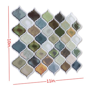 250*250mm Peel and Stick Self Adhesive Removable Stick On Kitchen Backsplash Bathroom 3D Wall Tiles in Lantern Design