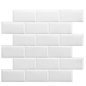 Wallpaper Home Decoration White Subway Muti Color Arabesque Peel and Stick Tile for Kitchen Bathroom Backsplash