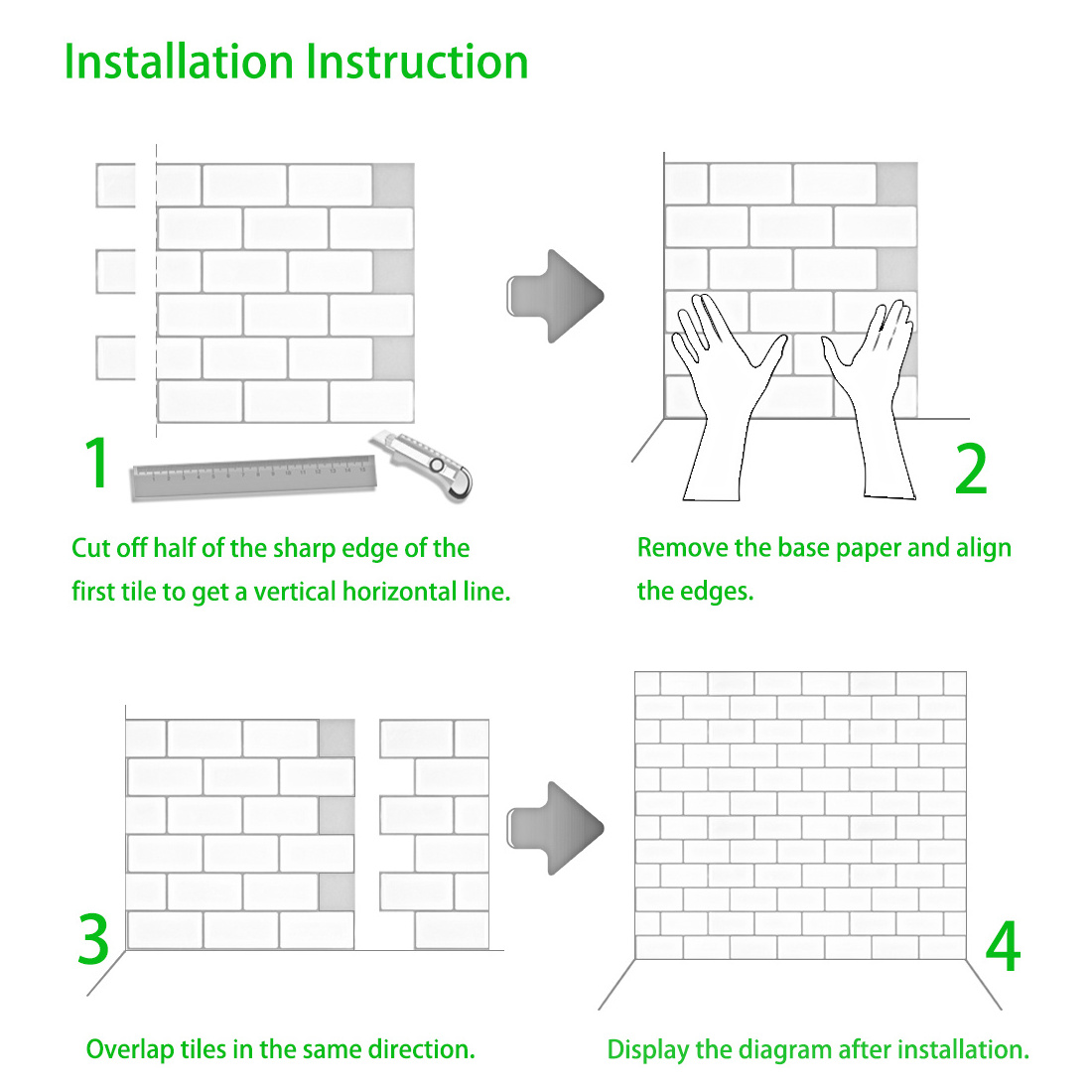 2022 New products sell like hot cakes Removable tile White living room background wall peel and stick subway tiles