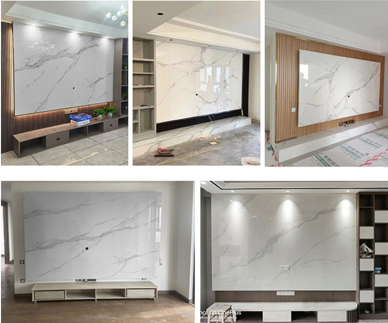 Hot-Selling Artificial Marble Wallboard Polished Glaze UV Marble Appearance Panel Wall tile Home Decoration