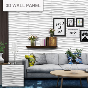 3D Wave Design PVC Plastic Wall Panel for Interior Decoration