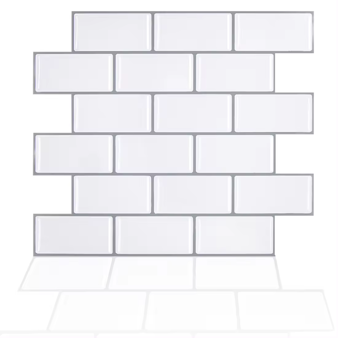 3D Wall Panels White Brick Printable 3D Wallpaper Stick and Peel Self Adhesive Waterproof Foam Faux Brick Paneling for Bedroom