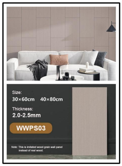 High Gloss PVC Wallpaper Self-Adhesive Wood Grain Wall Panel with Aluminum Foil Back Peel and Stick Easily