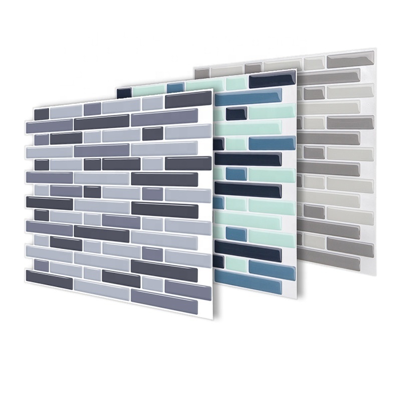 Peel and Stick 3D Tiles Backsplash Waterproof Self Adhesive Mosaic Wallpaper for Kitchen Bathroom