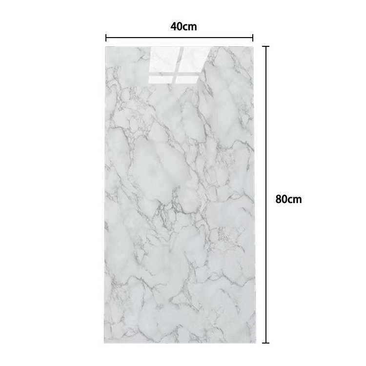 New Fashion Peel Gloss PVC  Marble Appearance Wall Panel Aluminum foil Kitchen Waterproof Wallpaper