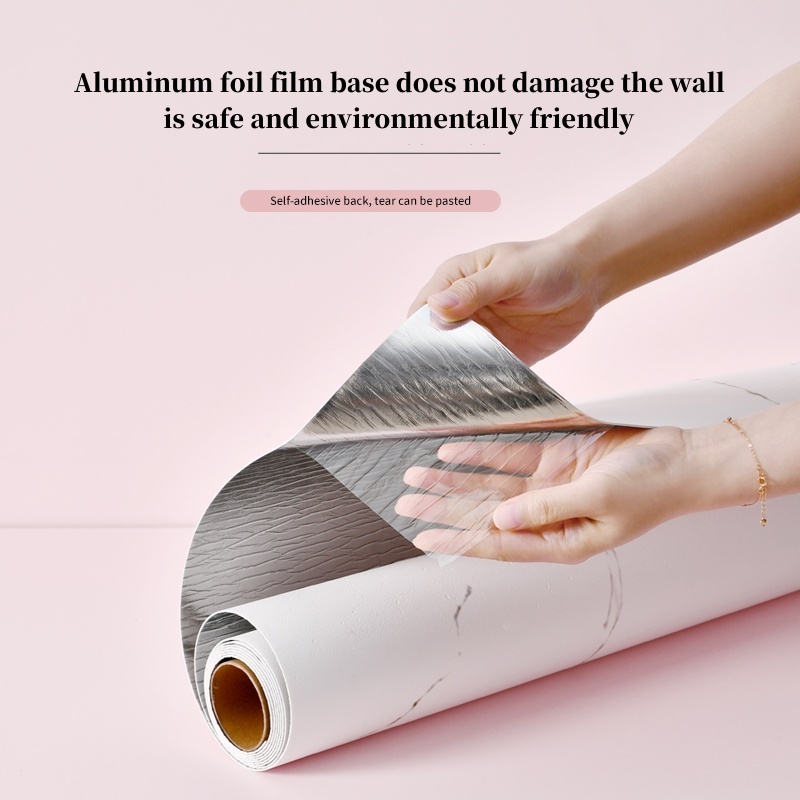 Hot Selling High Gloss Marble Wallpaper Peeling Detachable SXP Foam Wallpaper Roll is Suitable For Direct Supply in House Decora