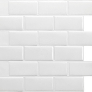 White brick Subway Tile Peel and stick Self Adhesive Wall decal Sticker DIY Kitchen Bathroom Home Decor Vinyl 3D