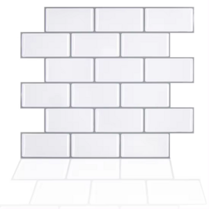 3D Wall Panels White Brick Printable 3D Wallpaper Stick and Peel Self Adhesive Waterproof Foam Faux Brick Paneling for Bedroom