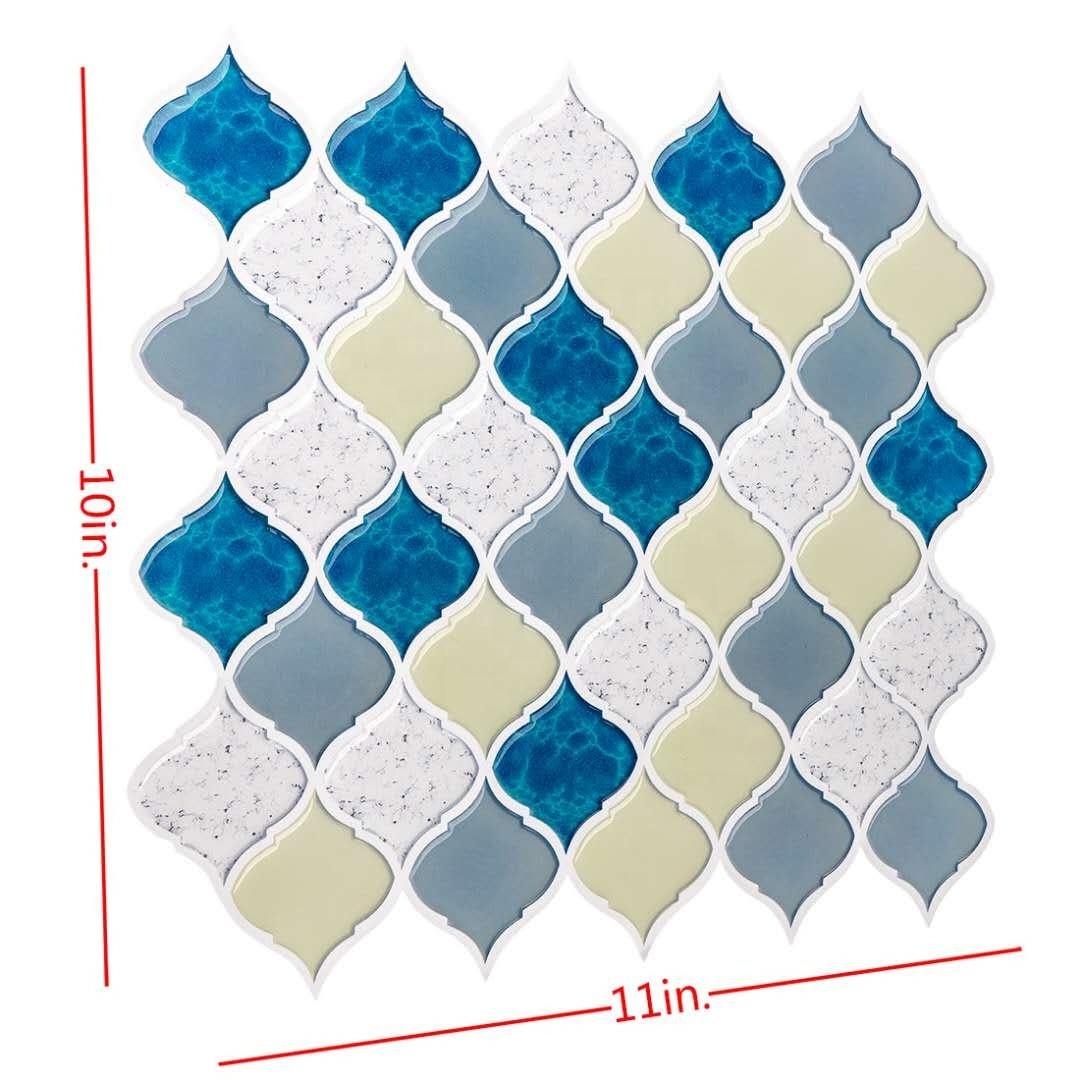 Stick and Peel Tiles Wall Decoration Self Adhesive Wallpaper Waterproof Peel And Stick 3D Wall Tiles for Kitchen