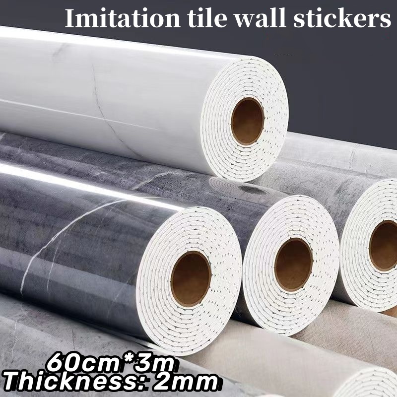 Hot Selling High Gloss Marble Wallpaper Peeling Detachable SXP Foam Wallpaper Roll is Suitable For Direct Supply in House Decora