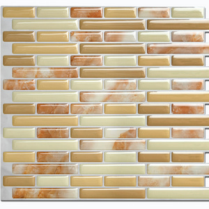 3D Effect Peel and Stick Wall Sticker Upgrade Thicker Subway Wall Tile Self-adhesive Backsplash Mosaic Tile